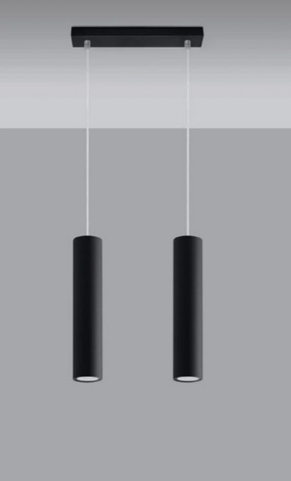 MYLİGHTS  İKİLİ LED AVİZE  SIRALI  GÜN  IŞIĞI LED AMPULLÜ KASA 30 CM ürün görseli 1