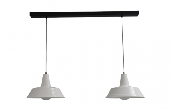 MYLİGHTS  RETRO RUSTİK METAL SARKIT VİNTAGE İKİLİ AVİZE  100 CM KASA ürün görseli 1