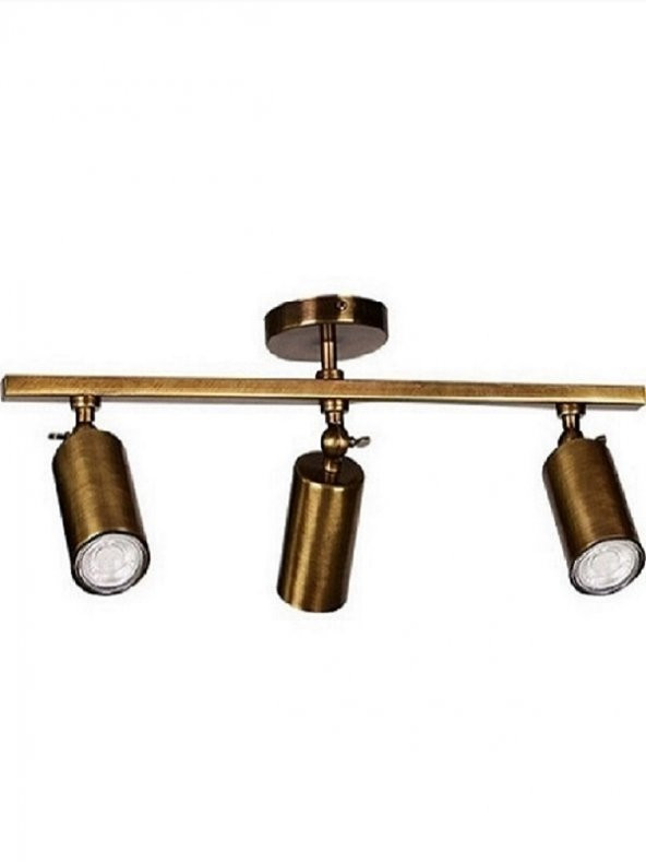 MYLİGHTS VİNTAGE  ESKİTME LED ÜÇLÜ APLİK SPOT AVİZE GÜN IŞIĞI LED AMPUL DAHİLİDİR ürün görseli 1