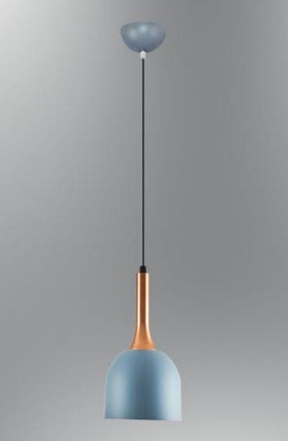 MYLİGHTS  RETRO  RUSTİK VİNTAGE METAL SARKIT MAVİ TEKLİ AVİZE ürün görseli 1