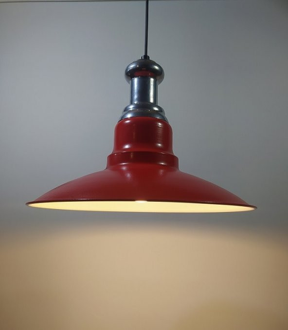 MYLİGHTS  VİNTAGE RETOR RUSTİK  KIRMIZI METAL SAKIT AVİZE ürün görseli 1