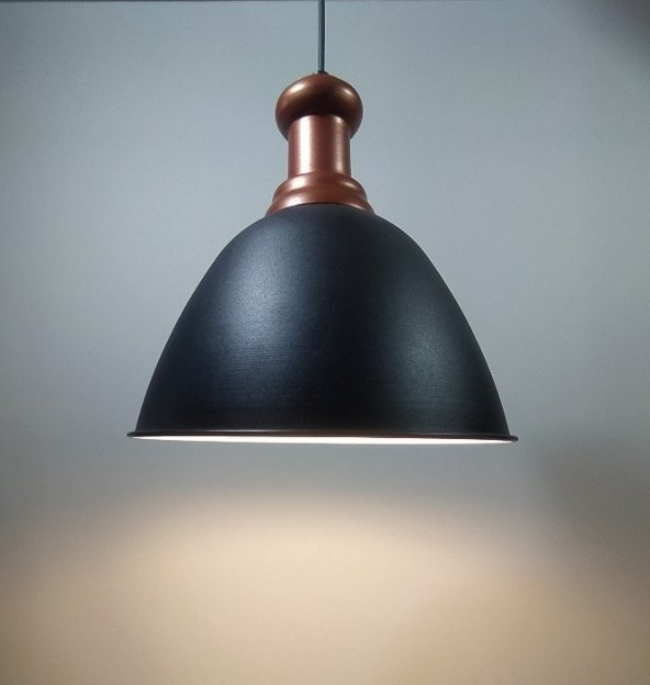 MYLİGHTS  RETRO RUSTİK VİNTAGE METAL SARKIT TEKLİ AVİZE BAKIR ASKILI ürün görseli 1