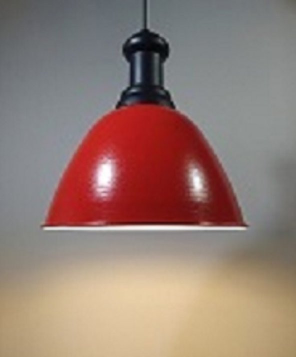 MYLİGHTS  VİNTAGE  RETRO RUSTİK  KIRMIZI  METAL SARKIT AVİZE SİYAH ASKILI ürün görseli 1