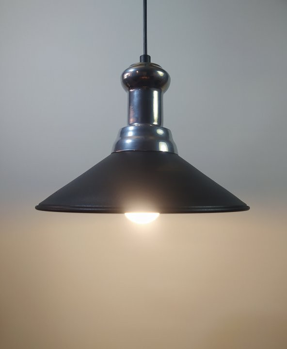 MYLİGHTS  VİNTAGE RETRO RUSTİK  SİYAH METAL SAKIRKIT AVİZE 30 CM ürün görseli 1