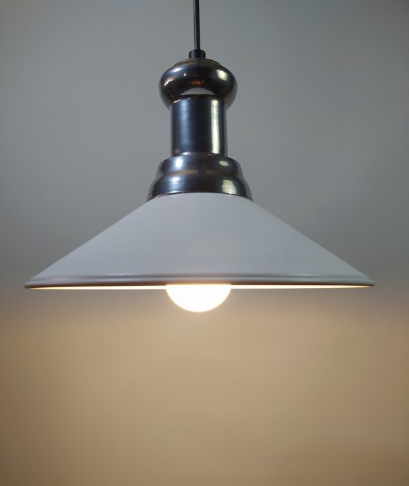 MYLİGHTS  VİNTAGE METAL SAKIR VİZE 30 CM  BEYAZ BAŞLIK ürün görseli 1