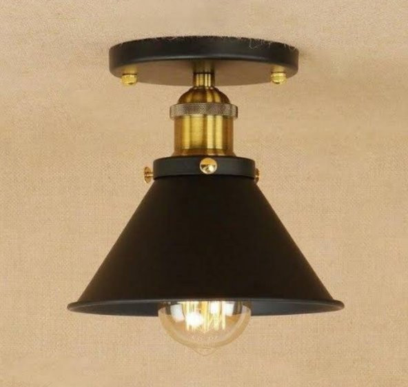 MYLİGHTS  VİNTAGE RETRO RUSTİK  PLOFONYER TAVAN AVİZE ARMATÜR EN  18CM ürün görseli 1