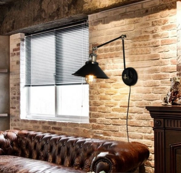 mylights akrobat fişli anahtarlı duvar aplik mafsalı gareketli anahtarlı mafsalı aplik ürün görseli 1