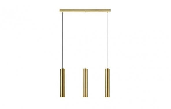 MYLİGHTS LED AVİZE  MODERN SPOR ÜÇLÜ LED SARKIT AVİZE GOLD  LED AMPUL GÜN  IŞIĞI DAHİLDİR ürün görseli 1