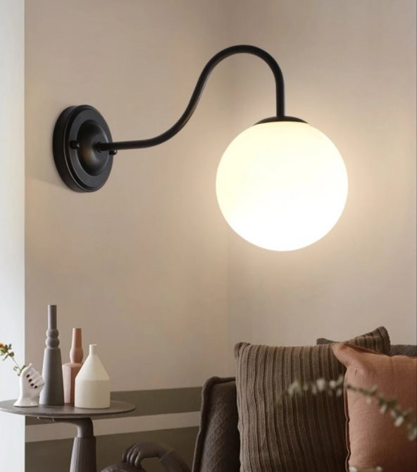 MYLİGHTS  MODERN SPOR OPAL CAMLI APLİK  E27 DUYLU ürün görseli 1
