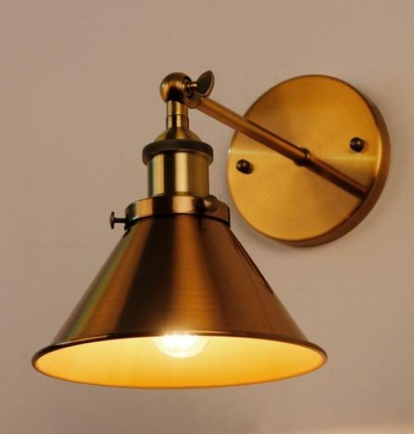 MYLİGHTS  RETRO RUSTİK  HUNI APLİK MAFSALI HAREKETLİ  APLİK  EN  18 CM   ESKİTME BOYALI ürün görseli 1