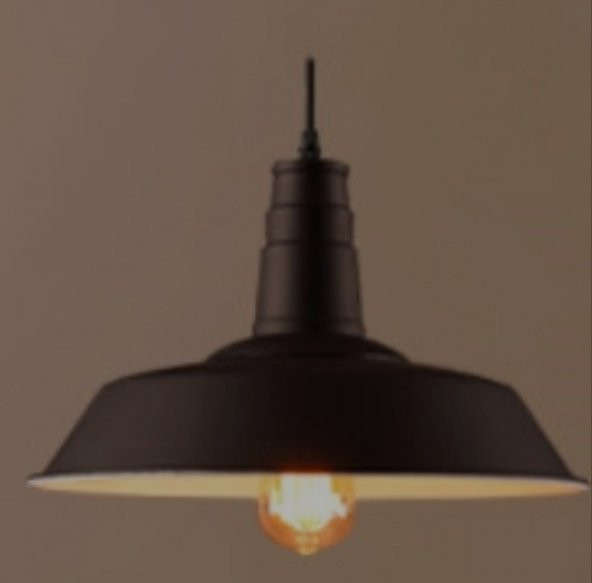 MYLİGHTS  RETRO  RUSTİK METAL SARKIT AVİZE SİYAH  İÇİ BEYAZ ürün görseli 1
