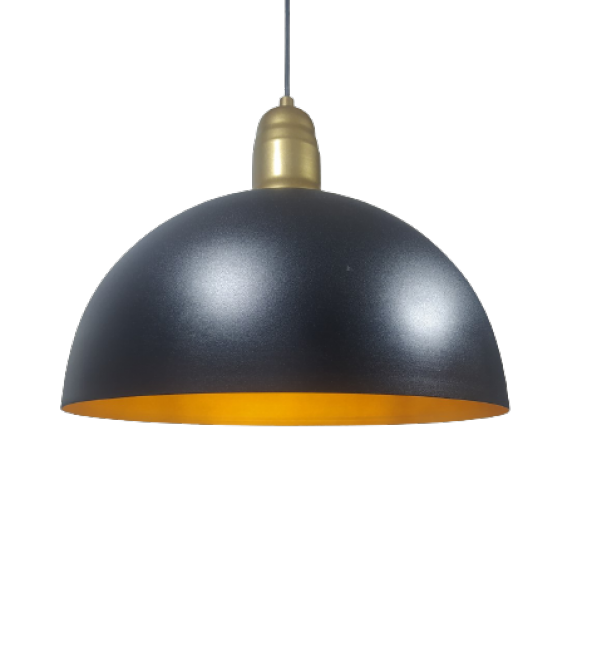 MYLİGHTS  RETRO  RUSTİK  METALSARKIT AVİZE SİYAH  İÇİ ALTIN  40 CM EN ürün görseli 1