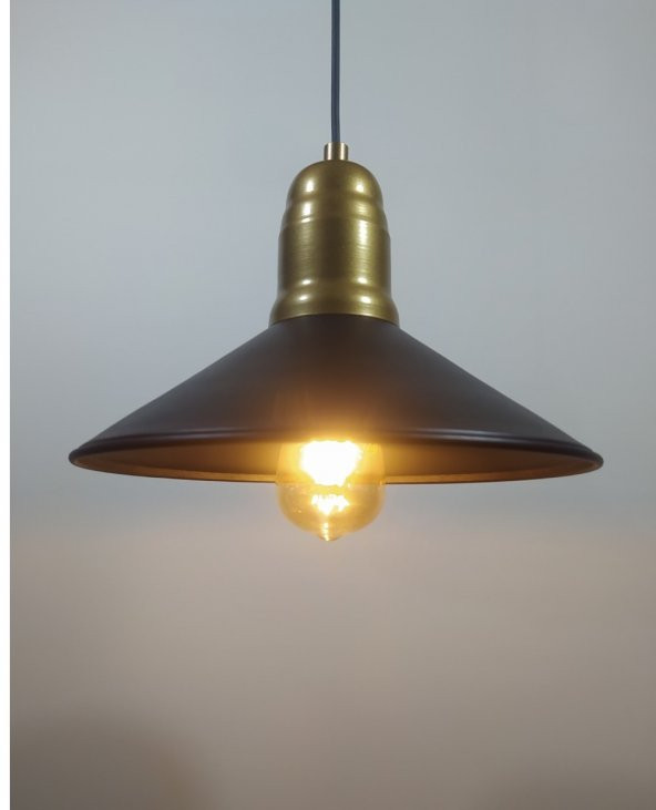 MYLİGHTS  RETRO  RUSTİK METAL SARKIT AVİZE İSYAH VE ESKİTME EN  28 CM ürün görseli 1