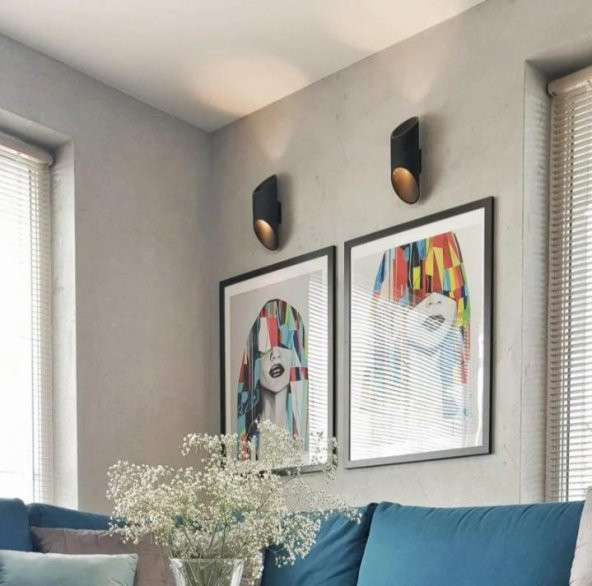 MYLİGHTS  RETRO RUSTİK ÇİFT  YÖNLÜ METAL  LED APLİK AMPUL DAHİLDİR  G-9 LED ürün görseli 1