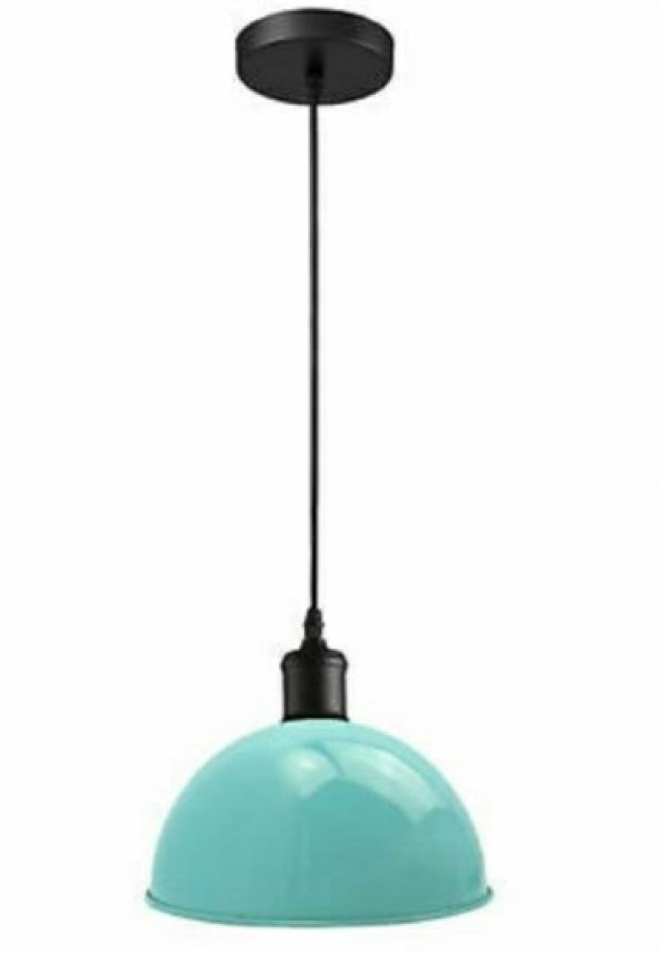 MYLİGHTS  VİNTAGE RUSTİK TURKUAZ METAL SARKIT AVİZE 30 CM EN ürün görseli 1