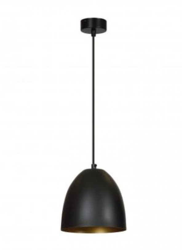 MYLİGHTS RETRO RUSTİK VİNTAGE  METAL SARKIT AVİZE SİYAH İÇİ ALTIN ürün görseli 1