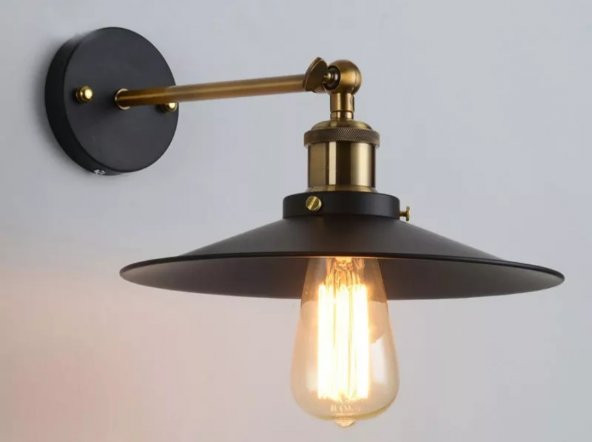 mylights  retro rustik mafsalı aplik duvar lambası harekli başlık  22 cm en ürün görseli 1