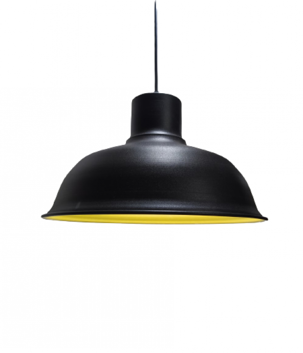 MYLİGHTS  RETRO RUSTİK METAL SARKIT AVİZE SİYAH  İÇİ ALTIN ürün görseli 1