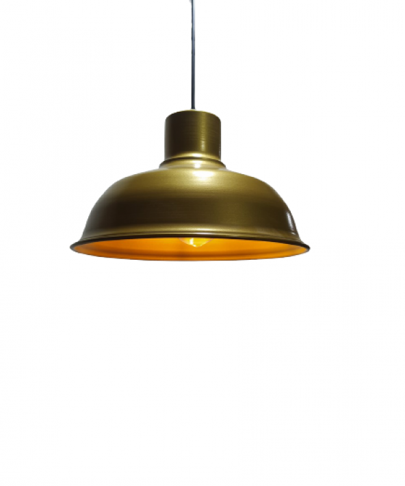 MYLİGHTS  RETRO  RUSTİK MAT ALTIN METAL SARKIT AVİZE ürün görseli 1
