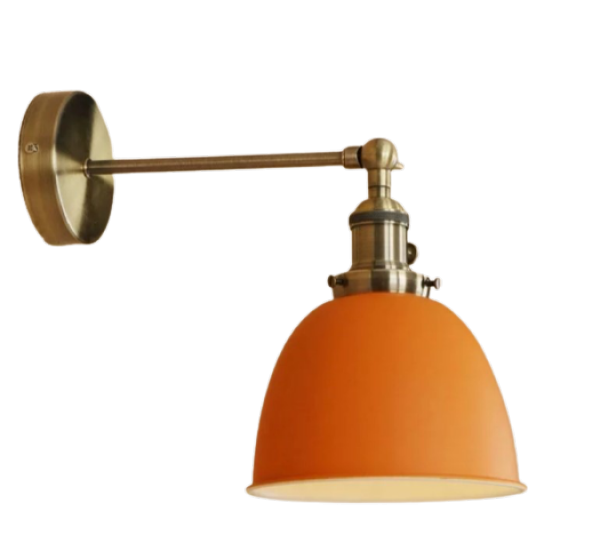 MYLİGHTS  RETRO RUSTİK MAFSALI HAREKETLİ DUVAR LAMBASI APLİK HAREKETLİ  TUTUNCU ürün görseli 1