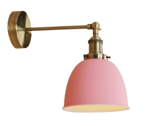 MYLİGHTS  RETRO  RUSTİK  MAFSALI APLİK DUVAR LAMBASI  PEMBE BAŞLIK ürün görseli 1