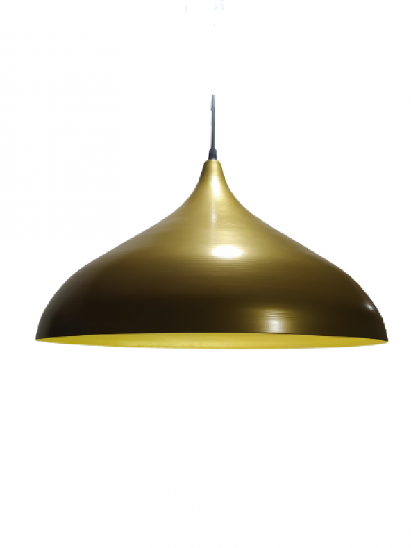 MYLİGHTS  RETROM  RUSTİK METAL SARKIT AVİZE MAT ALTIN   45CM EN ürün görseli 1