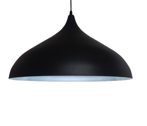 MYLİGHTS MODERN  SİYAH  İÇİ  GÜMÜŞ  METAL SARKIT AVİZE 45 CM EN ürün görseli 1