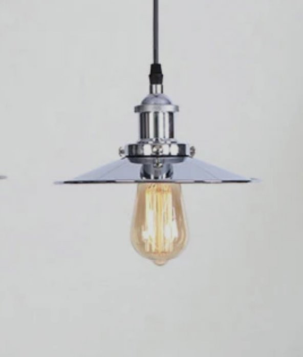 MYLİGHTS  GÜMÜŞ METAL TEKLİ SARKIT AVİZE  MODERN TEKLİ 22 CM EN ürün görseli 1