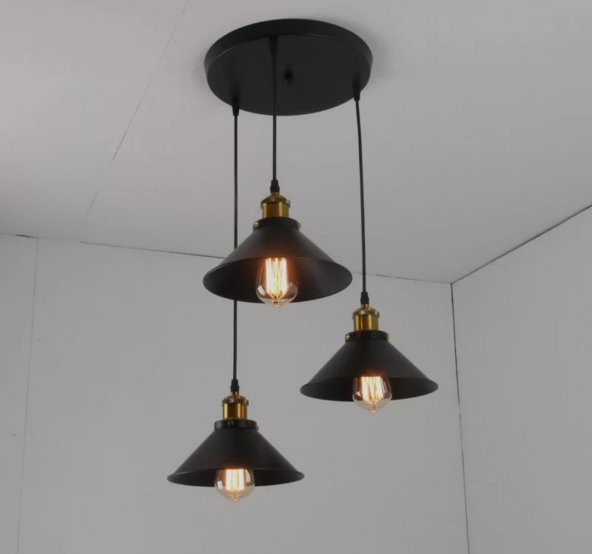 MYLİGHTS  RETRO RUSTİK METAL SARKIT AVİZE ürün görseli 1