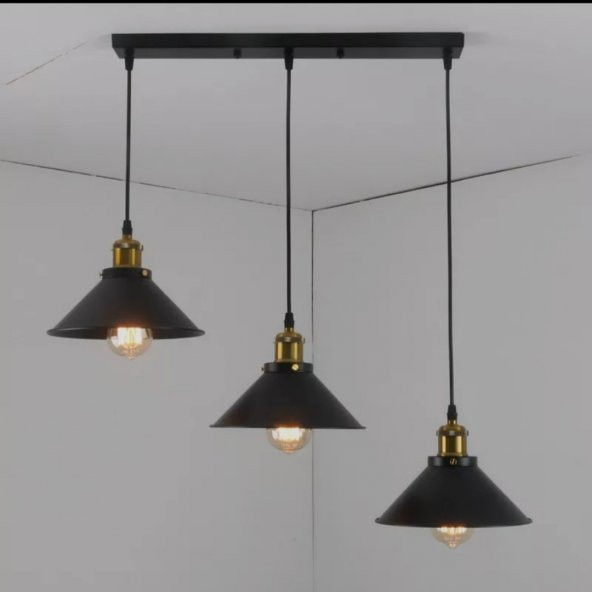 MYLİGHTS RETRO RUSTİK METAL SARKIT AVİZE MASA ÜSÜTÜ SIRALI SARKIT 60 CM EN ürün görseli 1