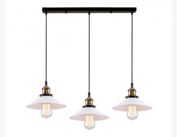 MYLİGHTS  RETOR RUSTİK SIRALI  ÜÇLÜ AVİZE 60 CM EN ürün görseli 1