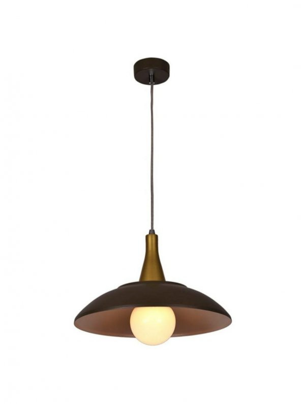MYLİGHTS  RETRO RUSTİK METAL SARKIT AVİZE SİYAH  İÇİ BEYAZ MAT GOLD ASKI  B04 ürün görseli 1