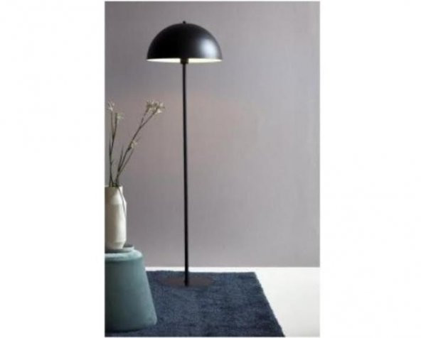 MYLİGHTS  RETRO RUSTİK MAT SİYAH LAMBADER KÖŞE LAMBASI   METAL LAMBADER EN 40 CM ürün görseli 1