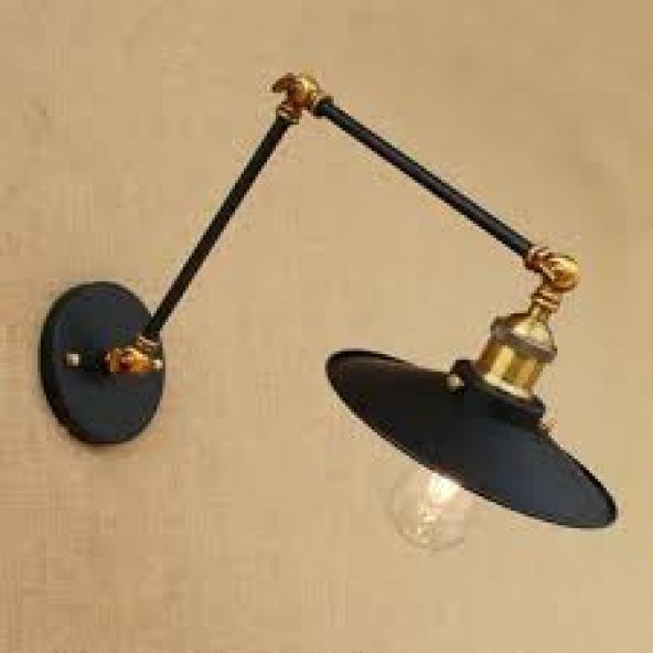 MYLİGHTS  RETRO RUSTİK METAL  ÜÇ MAFSALI AKROBAT APLİK  E27 DUYLU  23 CM EN ürün görseli 1