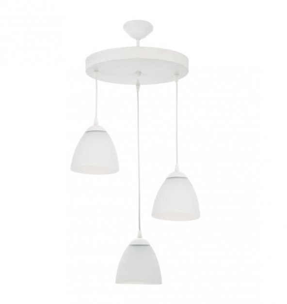 MYLİGHTS  MODERN SPOR  ÜÇLÜ AVİZE OPAL CAMLI   30 CM  EN ürün görseli 1