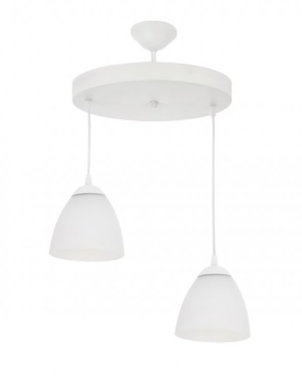 MYLİGHTS    MODERN  SPOR  İKİLİ AVİZE  30 CM EN  OPAL CAMLI ürün görseli 1