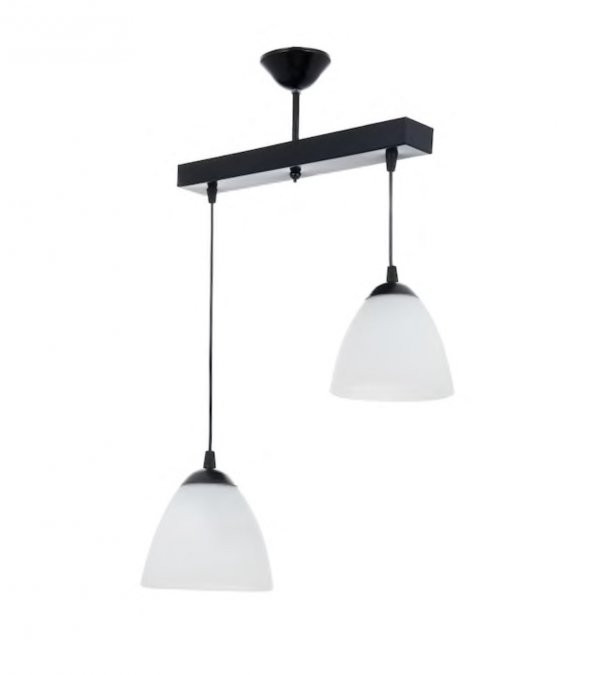 MYLİGHTS   SIRALI  İKİLİ  OPAL CAMLI AVİZE MODERN AVİZE  30 CM EN ürün görseli 1