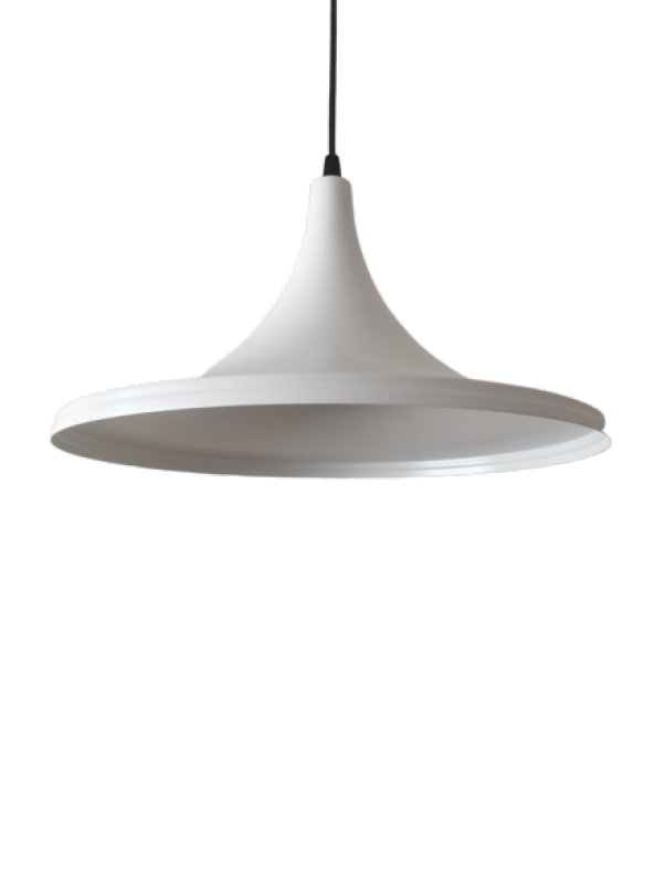 MYLİGHTS 37 CM  BEYAZ  İÇİ BEYAZ  MODERN  SPOR  METAL TEKLİ SARKIT AVİZE ürün görseli 1