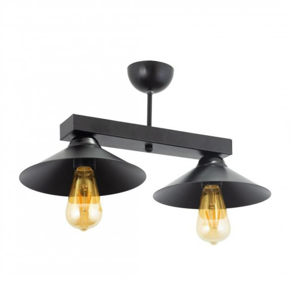 MYLİGHTS RETRO İKİLİ SIRALI METAL AVİZE ürün görseli 1