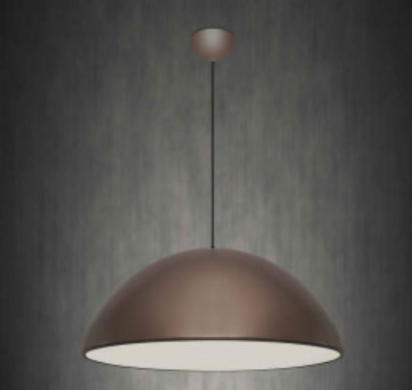mylights retro rustik metal sarkıt avize 40 cm kahve içi beyaz ürün görseli 1