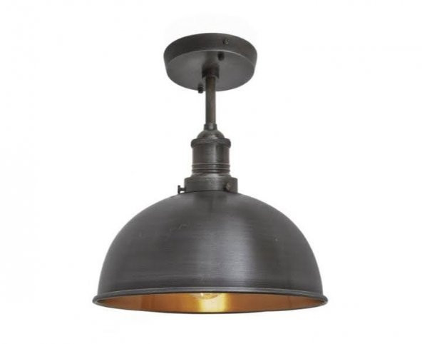 MYLİGHTS   RETRO RUSTİK  TAVAN AVİZE  RUSTİK AVİZE MAT SİYAH  30CM ürün görseli 1