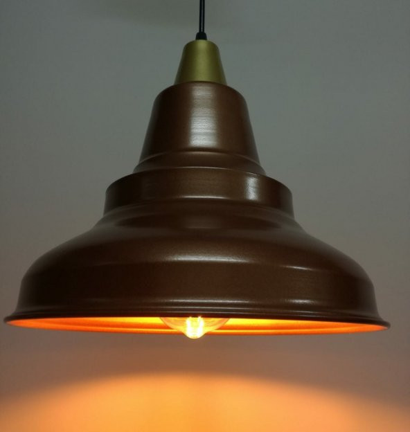 MYLİGHTS  RETRO  RUYSTİK BAKIR METAL SARKIT AVİZE ürün görseli 1