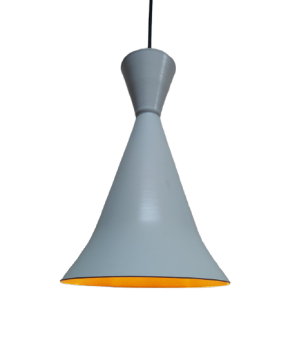 MYLİGHTS  BEYAZ İÇİ ALTIN KONİK METAL SARKIT AVİZE RUSTİK TEKLİ SARKIT ürün görseli 1