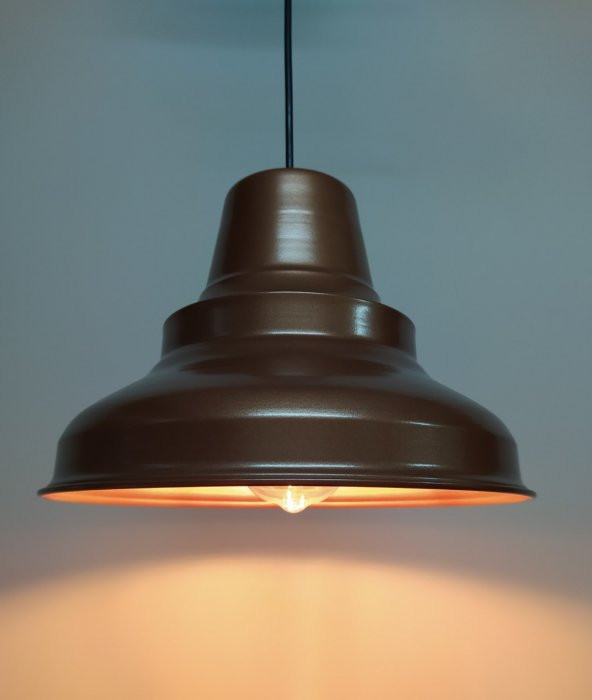 MYLİGHTS  RETRO RUSTİK MAT BAKIR METAL SARKIT AVİZE - Resim 2