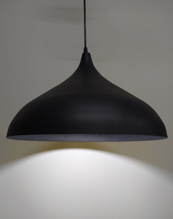 MYLİGHTS  SİYAH  İÇİ SİYAH METAL SARKIT AVİZE 43 CM   RUSTİK AVİZE ürün görseli 1