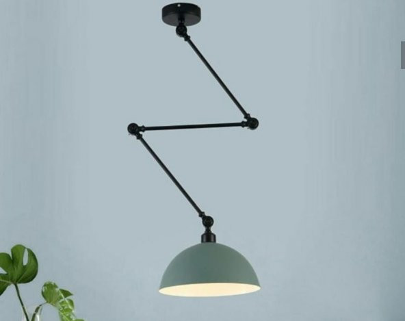 MYLİGHTS  RETRO RUSTİK METAL AKROBAT AVİZE SUYEŞİLİ  30CM ürün görseli 1