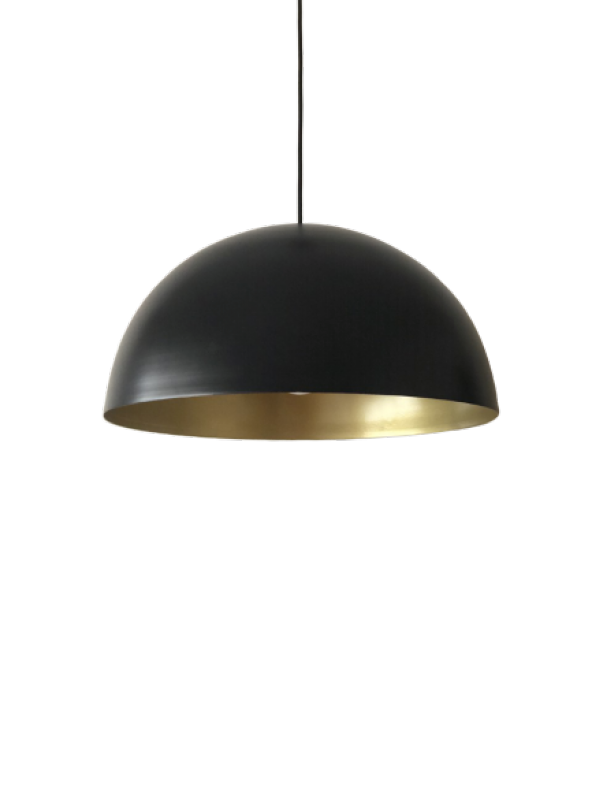 MYLİGHTS   RETRO MAT SİYAH  İÇİ GOLD METAL SARKIT AVİZE RETRO SARKIT 40 CM ürün görseli 1
