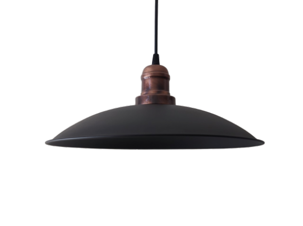 MYLİGHTS   RETRO  SİYAH BAKIR ESKİTME METAL SARKIT AVİZE 35 CM ürün görseli 1
