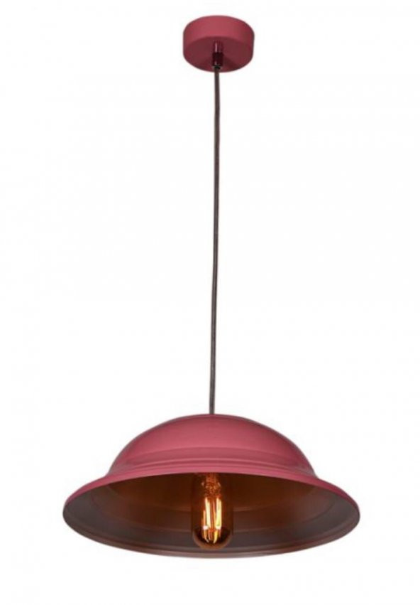 MYLİGHTS  RETRO METAL SARKIT AVİZE PEMBE  İÇİ BEYAZ ürün görseli 1