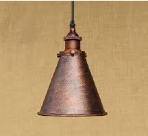 MYLİGHTS    RETRO BAKIR SKİTME RUSTİK TEKLİ METAL SARKIT 18CM EN  75CM YÜKSEKLİK ürün görseli 1